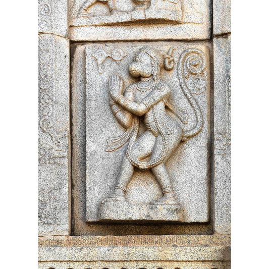 Hampi - Stories carved in stone at Hajar Rama Temple. A Unesco World Heritage Site (with Frame)