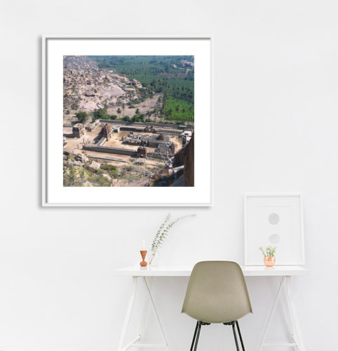 Hampi - Ariel View of Achutrai Temple. 13th Century. (with Frame)