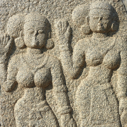 Hampi - Sculpture near Mahanavmi Dibba. 13th Century. (with Frame)