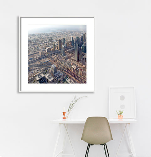 Dubai - Arial View of the City (with Frame)