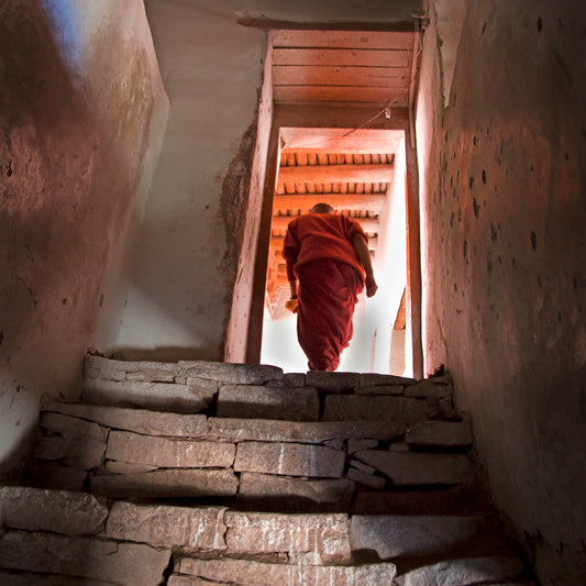 Ladakh - Staircase at Thiksey Monastery (with Frame)