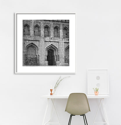 Stone structure in Hampi. (A_6121189 Hampi) A World Heritage Site situated in  Karnataka, India. A Unesco World Heritage Site.  Indian Heritage, Art and Culture.   This Fine Art Photograph is printed on Canvas.
